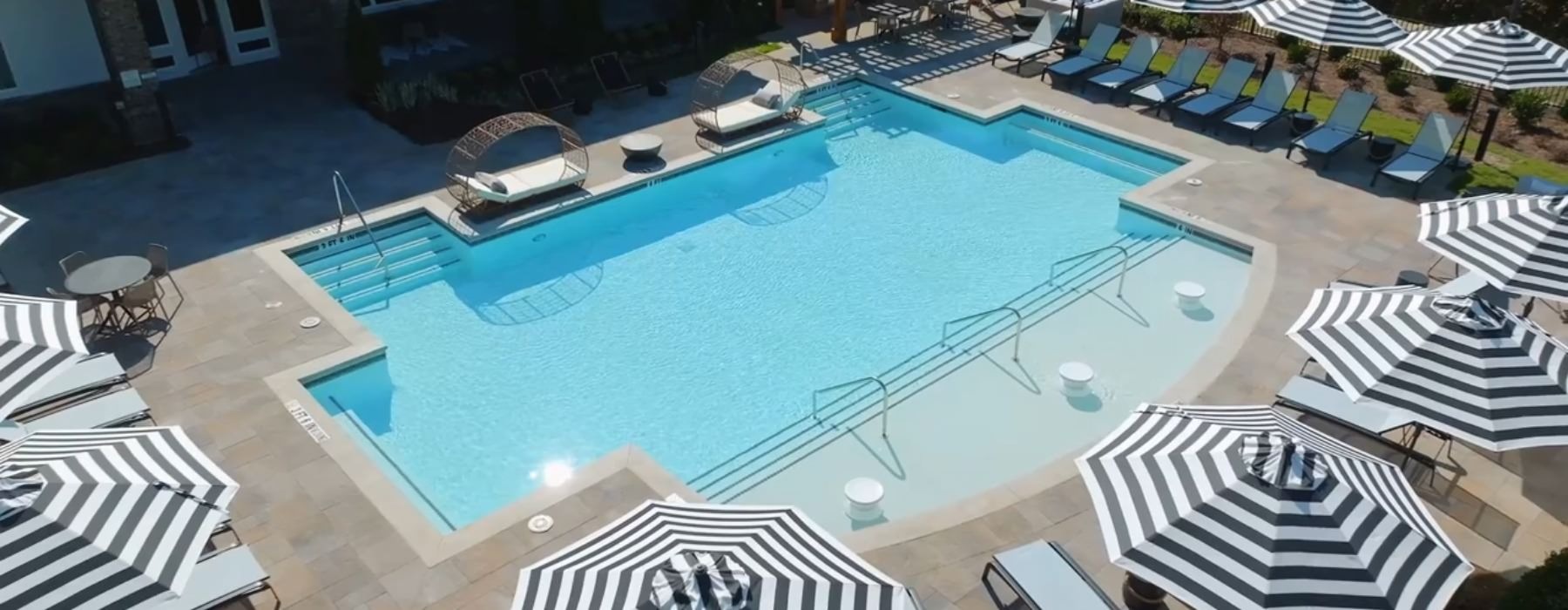 aerial view of pool
